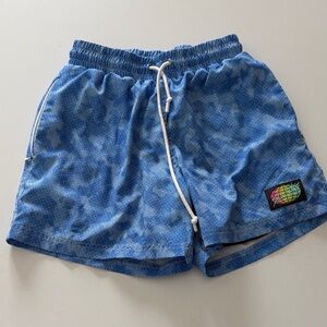 Slunks Men’s Blue Swim Trunks with liner. Size XXS